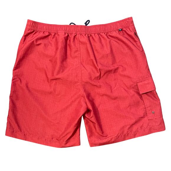 Chaps Men’s Red Drawcord Waist Swim Board Shorts Size XXL - Picture 2 of 11